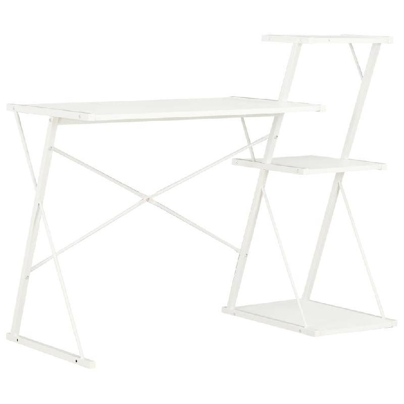 VidaXL Bureau avec étagère Blanc 116x50x93 cm Modèle Atlas Élégance - blanc 20287_0