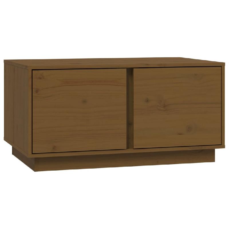VidaXL Table basse Marron miel 80x50x40 cm Bois massif de pin Modèle Helios Scandinave - 814422_0