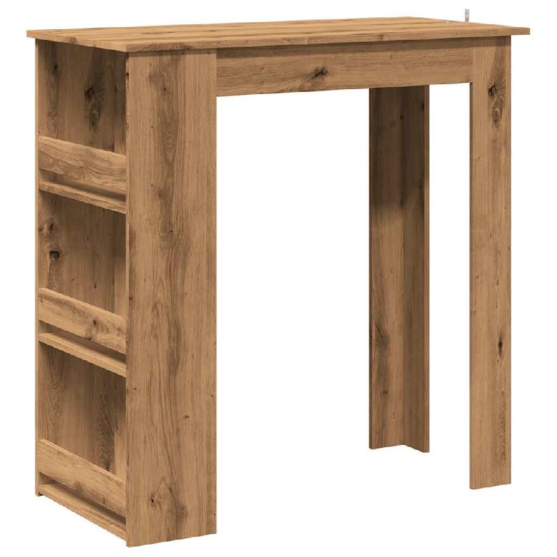 VidaXL Table de bar avec étagère de rangement chêne artisanal Modèle Boréal Panorama Vent - 856763_0