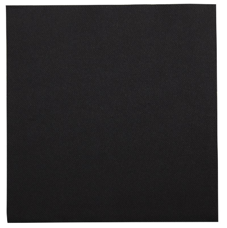 SERVIETTE NOIR OUATE DE CELLULOSE 38X38 CM LISAH PRO.MUNDI (50 PIÈCES)