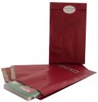 250 pochettes plates kraft rouge - format 18 x 6 x 35 cm - référence : 357533_0