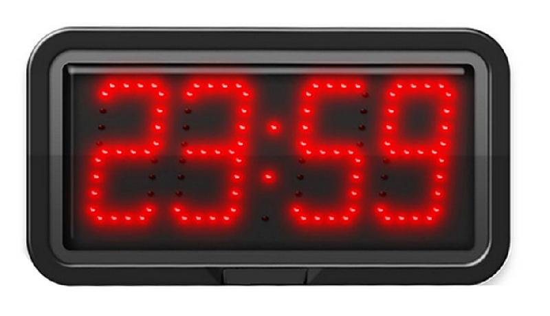 Afficheur/horloge/calendrier/compteur/décompteur/30 alarmes - mural à diodes led 4 digits 10cm #1100rg_0