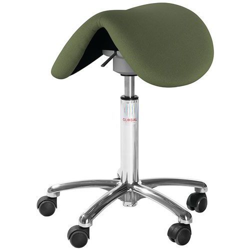SIÈGE DALTON FLEXMATIC - TISSU CURA - MEDIUM - VERT/JAUNE - GLOBAL PROFESSIONAL SEATING