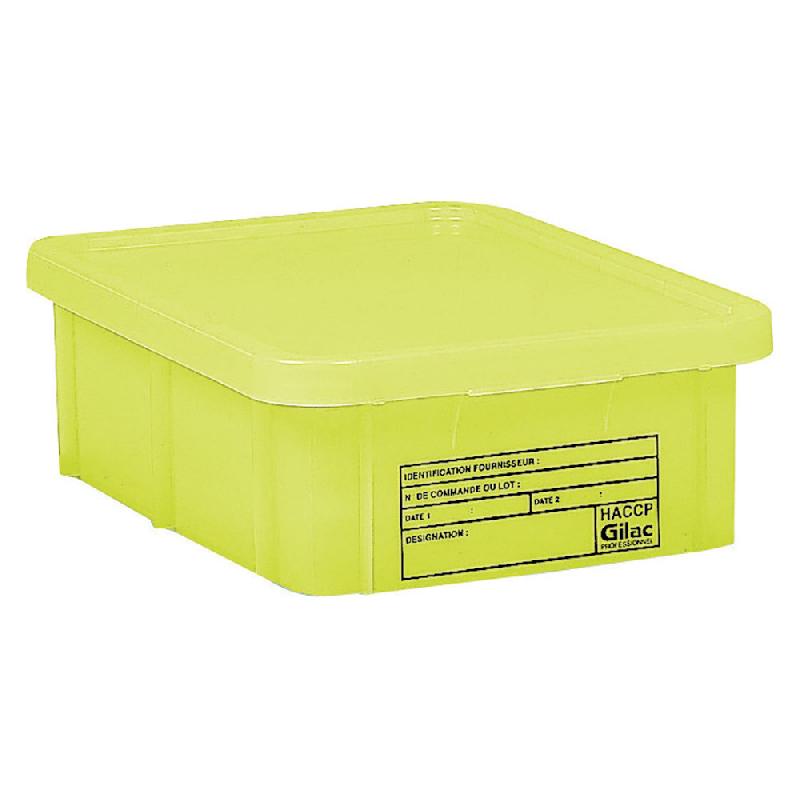 BAC JAUNE HACCP AVEC COUVERCLE 55 L GILAC