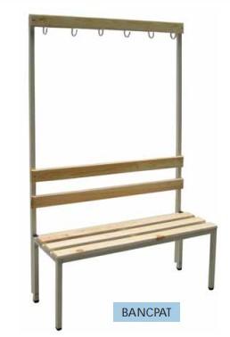 Banc vestiaire - modèle BANCPAT avec patères et options multiples - 2 à 4 places_0