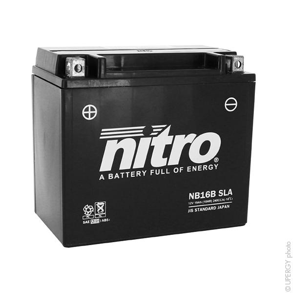 Batterie moto YB16-B / CB16-B / NB16B Nitro - 12V 19Ah - AGM préactivée, étanche et haute performance_0