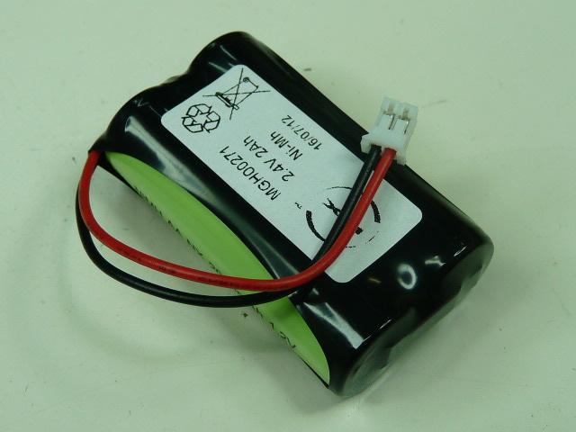 Batterie NiMH 2x AA NX 2S1P ST1 - 2.4V 2Ah JST - Marque NX_0