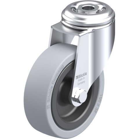 BLICKLE - ROULETTE PIVOTANTE Ø 100MM BANDAGE CAOUTCHOUC SBR 110KG - LKRA-VPA 101G