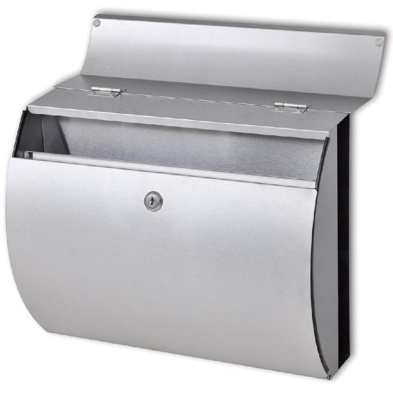 Boîte aux lettres en acier inoxydable avec porte-journal - Design élégant et moderne - 1002009_0