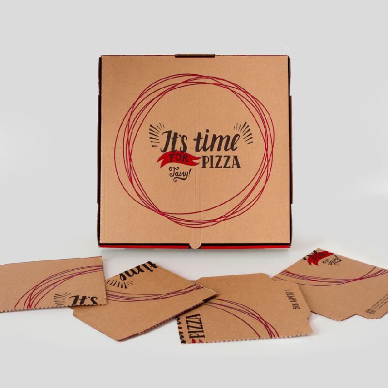 Boîte prédécoupée en carton - Double Kraft - Ø40 H3,5 - Coloris rouge - Formats 33, 34,5, 40_0