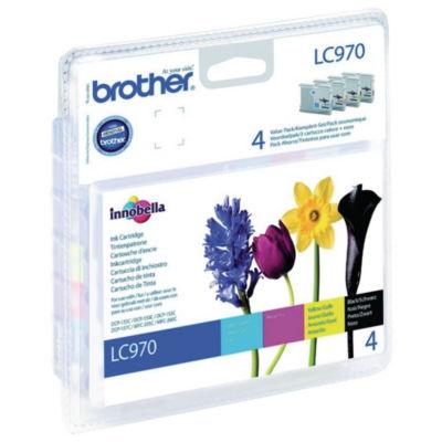 Brother LC970 Cartouche d'encre originale Pack 4 couleurs - Noir, Cyan, Magenta, Jaune_0