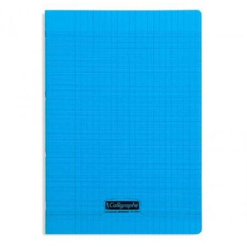 Calligraphe Lot de 4 Cahier Ligne 8000 A4, 192p./96 feuilles 90 g/m² piquées, couv. PP bleue, Séyès - 3210330183626_0