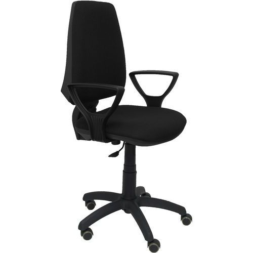 CHAISE ELCHE CP BRAS FIXE ROUE PARQUET - NOIR