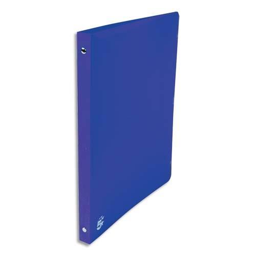 CLASSEUR 4 ANNEAUX EN POLYPROPYLENE OPAQUE 5/10E - DOS 2CM - ANNEAUX 15MM - BLEU - LOT DE 20