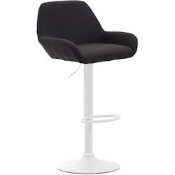 CLP Tabouret de bar Braga tissu avec pied en métal Noir /Blanc - noir textile 314522_0