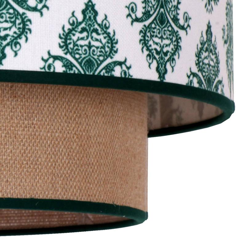 DUOLLA SUSPENSION HAMPTON BOHO, ORNEMENT VERT/JUTE