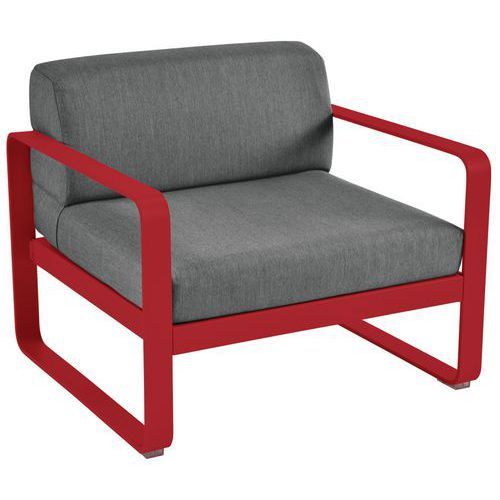 FAUTEUIL BELLEVIE COQUELICOT COUSSINS GRIS GRAPHITE - FERMOB