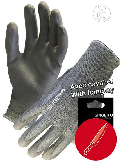 Gant de protection PEHD anti-coupures - Niveau B - Paume enduite PU - Jauge 13 - Réf. CPH133PU_0
