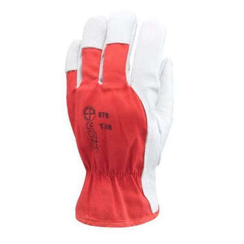 GANTS DE MANUTENTION EUROSTRONG 880 FLEUR VACHETTE COTON - ROUGE - 10 - COVERGUARD