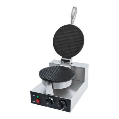 Gaufrier électrique simple en fonte - plaque pour cornets de glaces Ø 190mm_0
