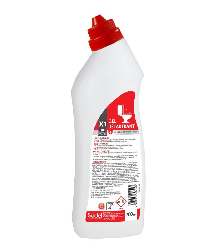 Gel détartrant 750 ml - sanitaire et cuisine - Ecolabel - Formulé sans phosphate_0