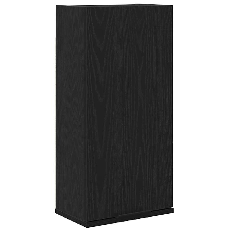 Helloshop26 - Armoire murale rangement bois d'ingénierie 32 x 20 x 67 cm gain de place design classique en bois noir 02_0051806 - noir Bois massif 30_0