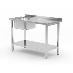 Hendi Evier à gauche avec fond et rebord 800x600x850mm - inox 816998_0