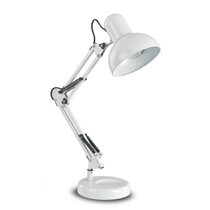 IDEALLUX LAMPE À POSER KELLY AVEC BRAS ARTICULÉ, E27, BLANC
