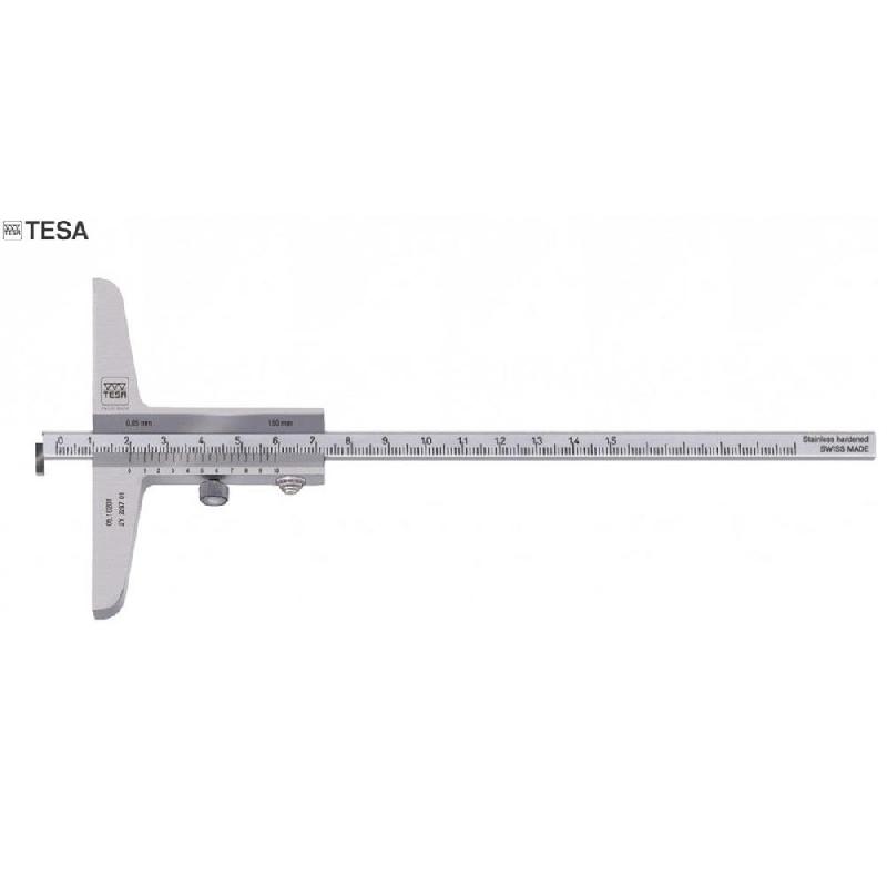 Jauge de profondeur à talon rotatif Tesa - 250 mm_0