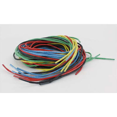 LOT DE 25 LACETS DE 70 CM - DIAMETRE 2 MM - EN COTON - POUR LAÇAGE OU TISSAGE - COLORIS ASSORTIS