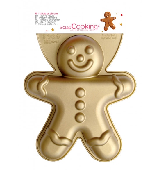 Moule en silicone professionnel - Bonhomme pain d'épices 27,5 cm - SCRAPCOOKING_0