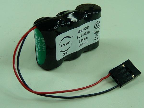 Pile lithium 9V 950mAh - 3x CR1/2AA 3S1P ST1 - Berg_0