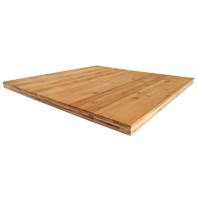 Plateau carré de table d'intérieur Capri 60x60cm bambou vernis_0