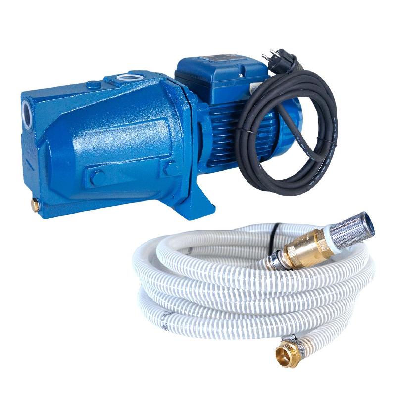 Pompe auto-amorçante série JET 230V 0.75kW - 1CV avec câble 3m et kit aspiration 7m Ø25mm_0