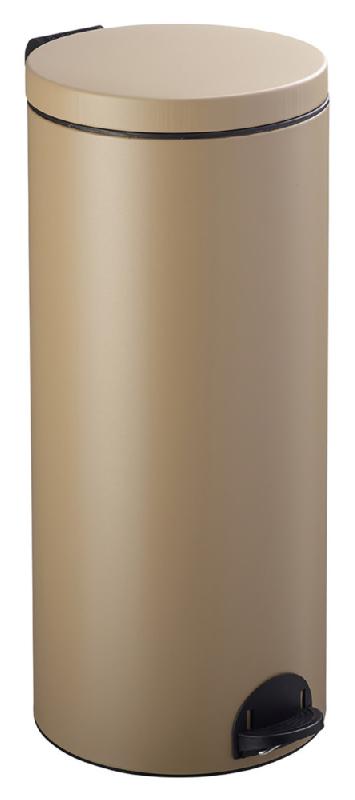 POUBELLE À PÉDALE SANELIA - 30 L - BEIGE GRIS 1019 MAT TEXTURE