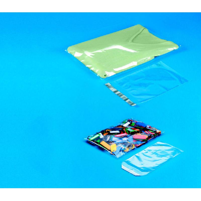 SACHET PLASTIQUE HAUTE BRILLANCE A FERMETURE ADHESIVE - 16 X 22 CM - TRANSPARENT (CARTON 1000 UNITES)