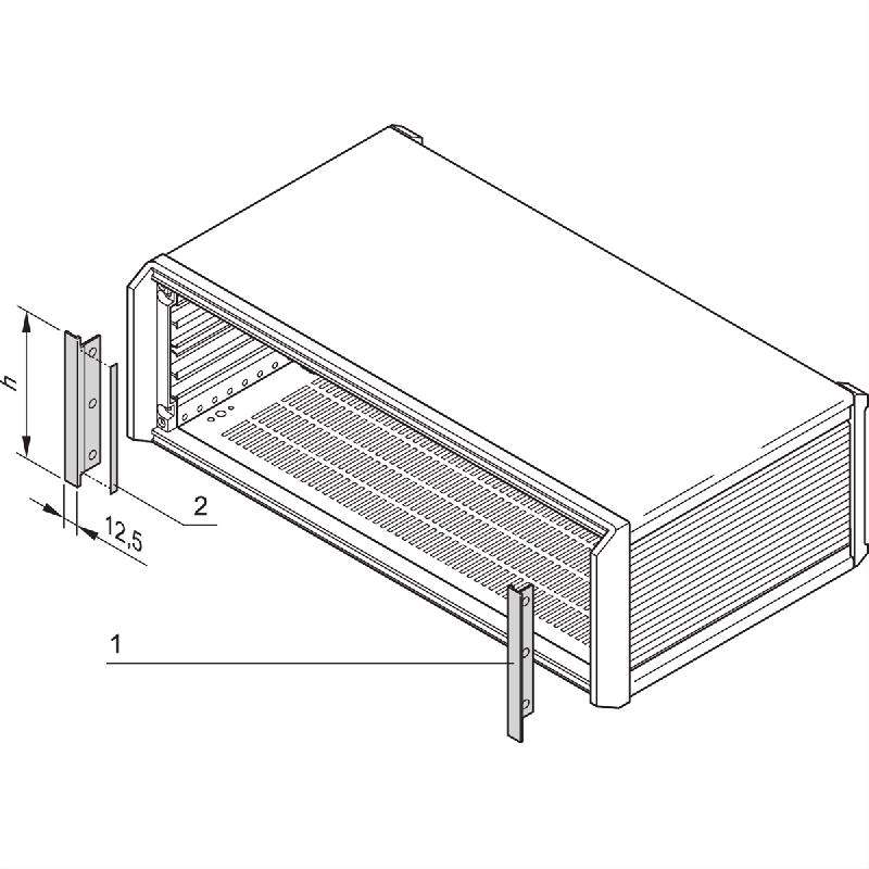 SCHROFF PropacPRO Kit de finition, face avant, pour blindage CEM, 3 U_0