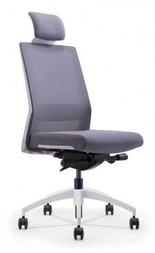 Siège opérateur Créa Premium Blanc - Référence 9499 SB A - Dossier résille grise et mécanisme synchrone_0