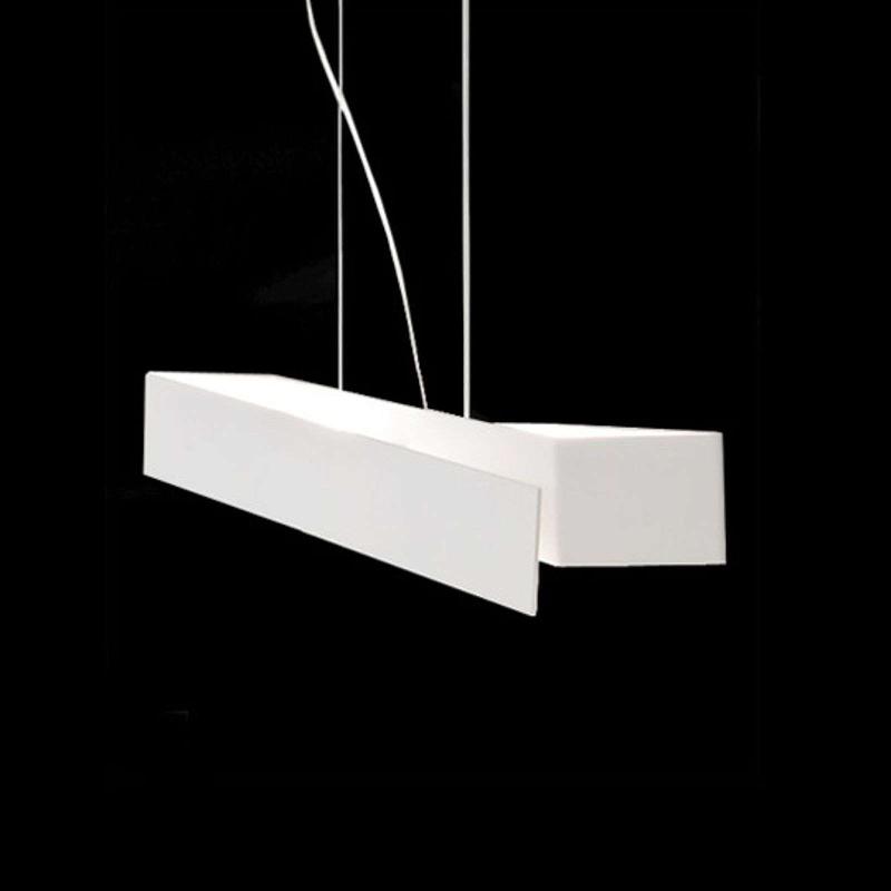 LINEA LIGHT SUSPENSION EXTRAVAGANTE ZIG ZAG EN BLANC