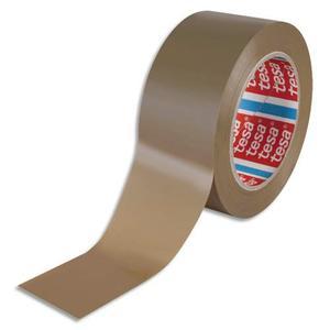 Tesa adhésif d'emballage en PVC - colle caoutchouc naturel 52 microns - 50 mm x 100 m - Havane_0