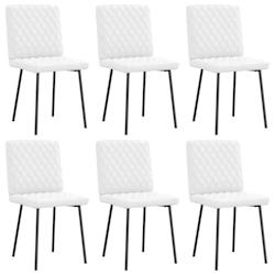 VidaXL Chaises à Manger Lot De 6 Blanc Similicuir - blanc 8721158569349_0