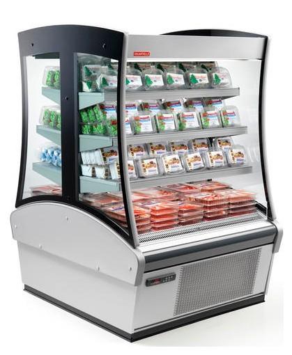 Vitrine réfrigérée verticale libre service SMART TWIN - 2 côtés - Température +2°C/+4°C - 3 ou 4 niveaux d'étagères_0