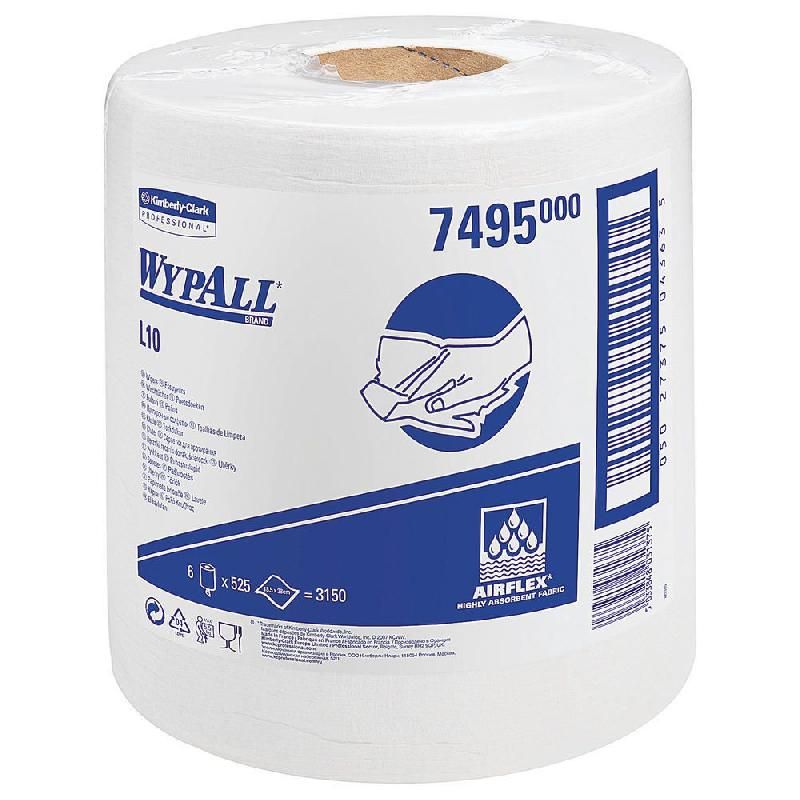 WYPALL* WYPALL L10 BOBINE À DÉVIAGE CENTRAL BLANC 18.5X38CM 525 FEUILLES