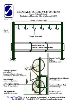 Portique autoportant pour vélo, 5 à 10 places avec arceaux de fixation antivols - Blocalcycles_0