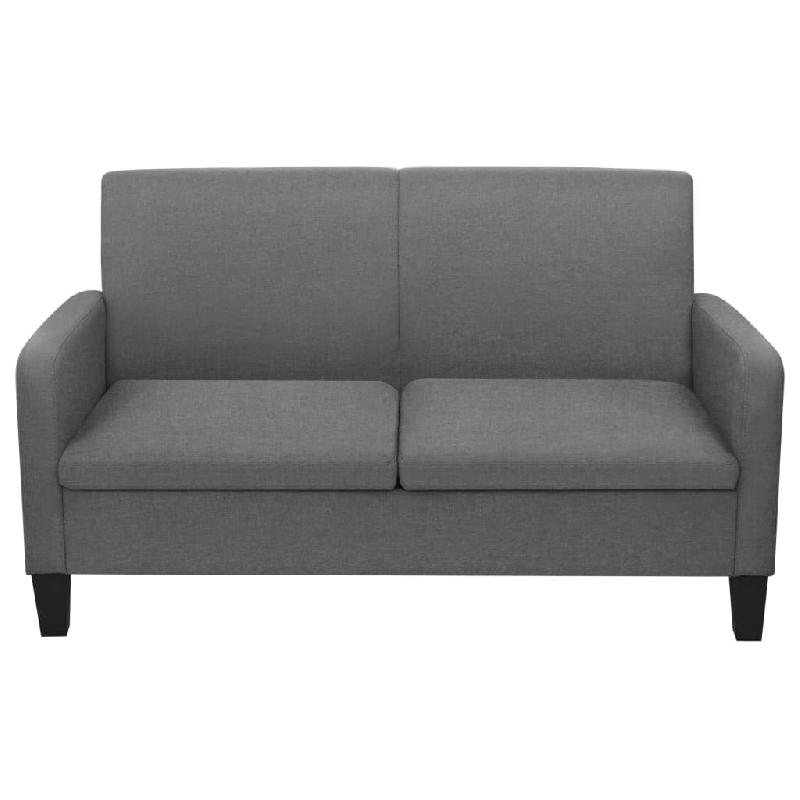 Canapé 2 places de salon - design sophistiqué - gris foncé 135x65x76 cm - modèle 02_0020585_0
