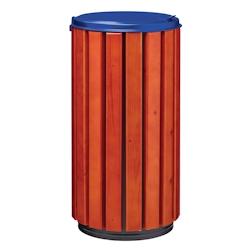 Rossignol - Corbeille couvercle plein 80L ZENO PROTEC - bleu - bleu Bois manufacturé 57593_0