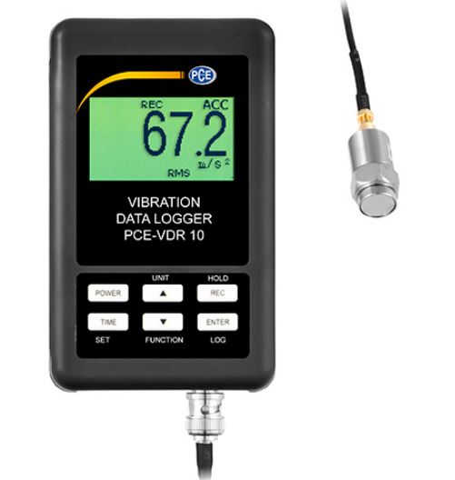Enregistreur de données de vibrations PCE-VDR 10 - Analyseur de vibrations avec carte SD et écran LCD - PCE INSTRUMENTS_0