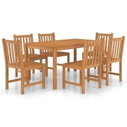 Helloshop26 - Ensemble de salle à manger de jardin meuble extérieur 7 pièces bois de teck solide 02_0013944 - 3000128941534_0