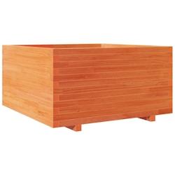 Helloshop26 - Jardinière bac lit surélevé plantes fleurs terrasse jardin cire 90 x 90 x 49,5 cm bois de pin massif marron 02_0038530 - 3000217721009_0