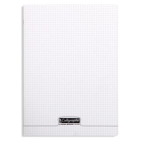 LOT DE 9 - CAHIER PIQUÉ 8000 POLYPRO A4 96 PAGES PETITS CARREAUX 90 G - INCOLORE